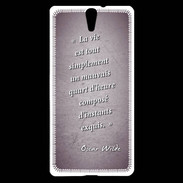 Coque Sony Xperia C5 Quart d'heure Violet Citation Oscar Wilde