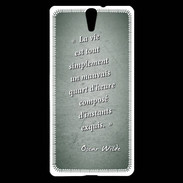 Coque Sony Xperia C5 Quart d'heure vert Citation Oscar Wilde