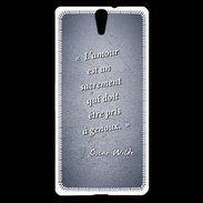 Coque Sony Xperia C5 Sacrement amour Bleu Citation Oscar Wilde