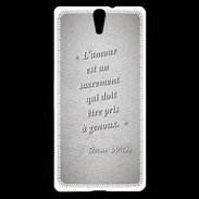 Coque Sony Xperia C5 Sacrement amour Gris Citation Oscar Wilde