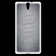 Coque Sony Xperia C5 Sacrement amour Noir Citation Oscar Wilde