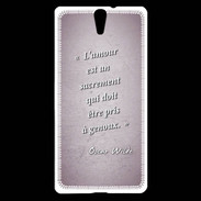 Coque Sony Xperia C5 Sacrement amour Rose Citation Oscar Wilde