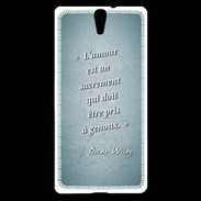 Coque Sony Xperia C5 Sacrement amour Turquoise Citation Oscar Wilde