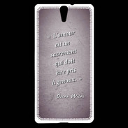 Coque Sony Xperia C5 Sacrement amour Violet Citation Oscar Wilde