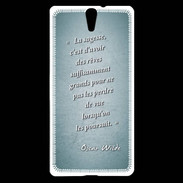 Coque Sony Xperia C5 Sagesse rêves Turquoise Citation Oscar Wilde