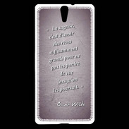 Coque Sony Xperia C5 Sagesse rêves Violet Citation Oscar Wilde