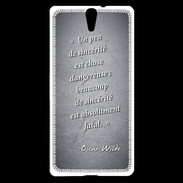 Coque Sony Xperia C5 Sincérité fatale Noir Citation Oscar Wilde