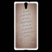 Coque Sony Xperia C5 Sincérité fatale Rouge Citation Oscar Wilde