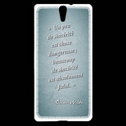 Coque Sony Xperia C5 Sincérité fatale Turquoise Citation Oscar Wilde