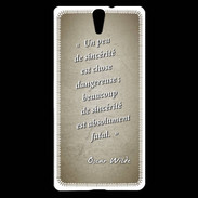 Coque Sony Xperia C5 Sincérité fatale Sepia Citation Oscar Wilde