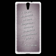 Coque Sony Xperia C5 Sincérité fatale Violet Citation Oscar Wilde