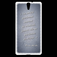 Coque Sony Xperia C5 Société rêveur Bleu Citation Oscar Wilde