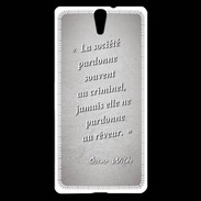 Coque Sony Xperia C5 Société rêveur Gris Citation Oscar Wilde