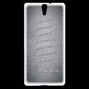 Coque Sony Xperia C5 Société rêveur Noir Citation Oscar Wilde
