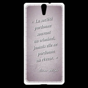 Coque Sony Xperia C5 Société rêveur Rose Citation Oscar Wilde