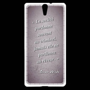 Coque Sony Xperia C5 Société rêveur Violet Citation Oscar Wilde