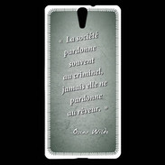 Coque Sony Xperia C5 Société rêveur Vert Citation Oscar Wilde
