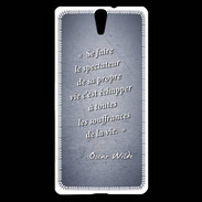 Coque Sony Xperia C5 Spectateur Bleu Citation Oscar Wilde