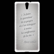 Coque Sony Xperia C5 Spectateur Gris Citation Oscar Wilde