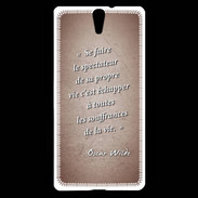 Coque Sony Xperia C5 Spectateur Rouge Citation Oscar Wilde