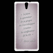 Coque Sony Xperia C5 Spectateur Rose Citation Oscar Wilde
