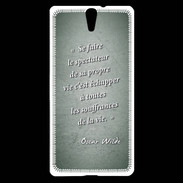 Coque Sony Xperia C5 Spectateur Vert Citation Oscar Wilde