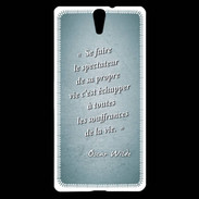 Coque Sony Xperia C5 Spectateur Turquoise Citation Oscar Wilde