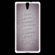 Coque Sony Xperia C5 Spectateur Violet Citation Oscar Wilde