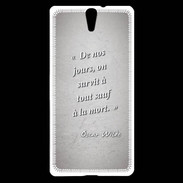 Coque Sony Xperia C5 Survie mort Gris Citation Oscar Wilde