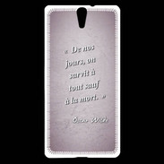 Coque Sony Xperia C5 Survie mort Rose Citation Oscar Wilde