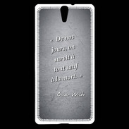 Coque Sony Xperia C5 Survie mort Noir Citation Oscar Wilde