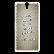 Coque Sony Xperia C5 Survie mort Sepia Citation Oscar Wilde