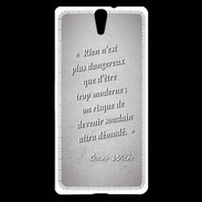 Coque Sony Xperia C5 Trop moderne Gris Citation Oscar Wilde
