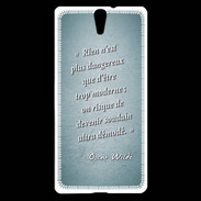 Coque Sony Xperia C5 Trop moderne Turquoise Citation Oscar Wilde