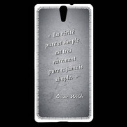 Coque Sony Xperia C5 Vérité pure Noir Citation Oscar Wilde
