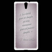 Coque Sony Xperia C5 Vérité pure Rose Citation Oscar Wilde