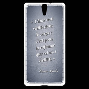 Coque Sony Xperia C5 Ame nait Bleu Citation Oscar Wilde