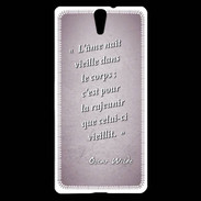 Coque Sony Xperia C5 Ame nait Rose Citation Oscar Wilde