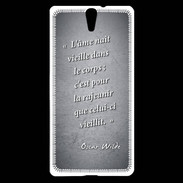 Coque Sony Xperia C5 Ame nait Noir Citation Oscar Wilde