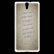 Coque Sony Xperia C5 Ame nait Sepia Citation Oscar Wilde