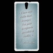 Coque Sony Xperia C5 Ame nait Turquoise Citation Oscar Wilde
