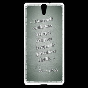 Coque Sony Xperia C5 Ame nait Vert Citation Oscar Wilde