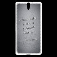 Coque Sony Xperia C5 Ami poignardée Noir Citation Oscar Wilde