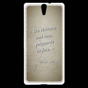 Coque Sony Xperia C5 Ami poignardée Sepia Citation Oscar Wilde