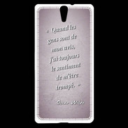 Coque Sony Xperia C5 Avis gens Rose Citation Oscar Wilde