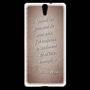 Coque Sony Xperia C5 Avis gens Rouge Citation Oscar Wilde
