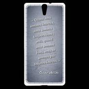 Coque Sony Xperia C5 Bons heureux Bleu Citation Oscar Wilde