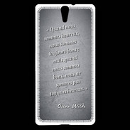 Coque Sony Xperia C5 Bons heureux Noir Citation Oscar Wilde