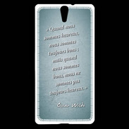 Coque Sony Xperia C5 Bons heureux Turquoise Citation Oscar Wilde