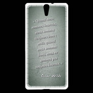 Coque Sony Xperia C5 Bons heureux Vert Citation Oscar Wilde